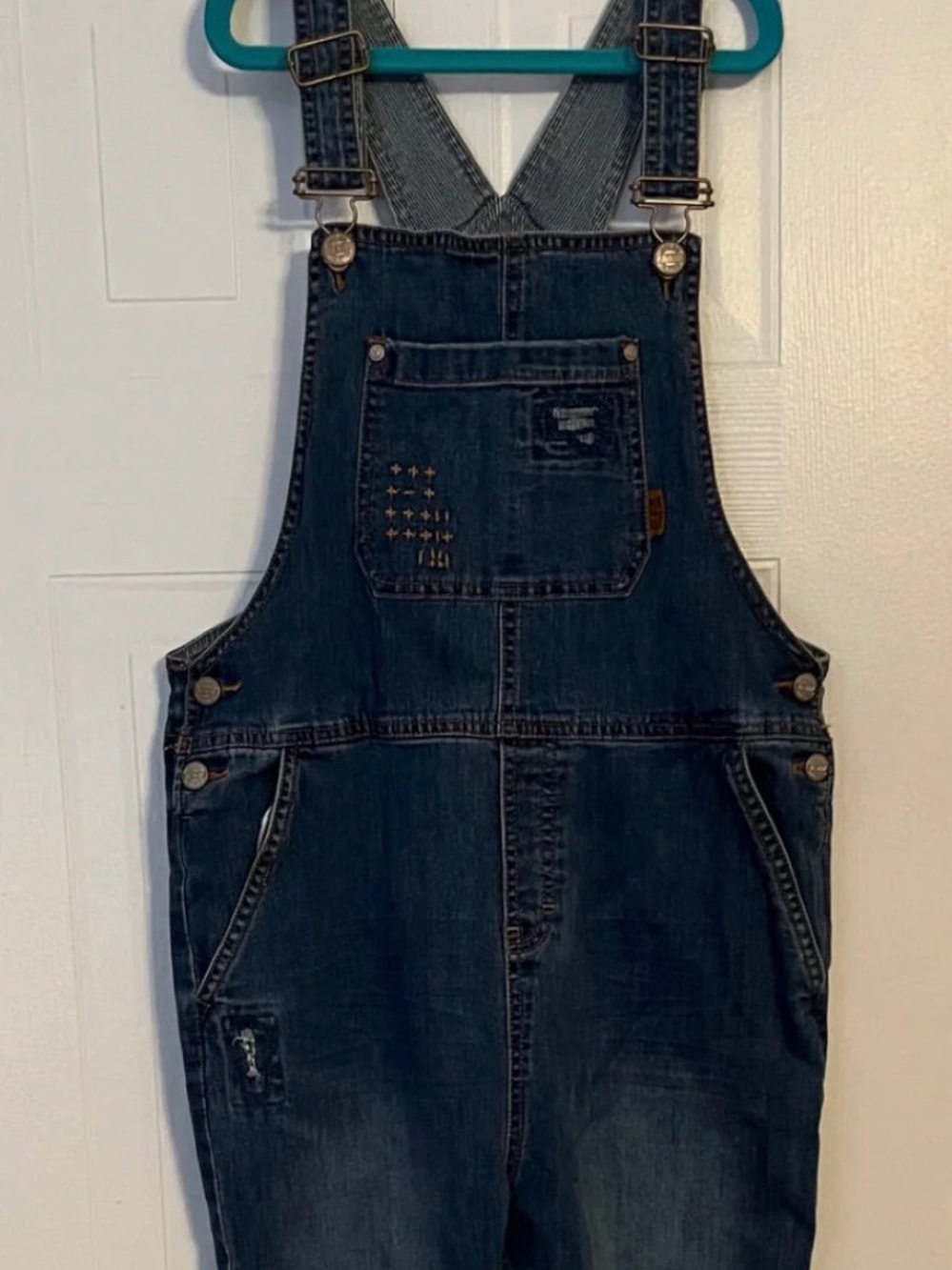 Kids Dark Blue Denim Overalls Jumpsuit